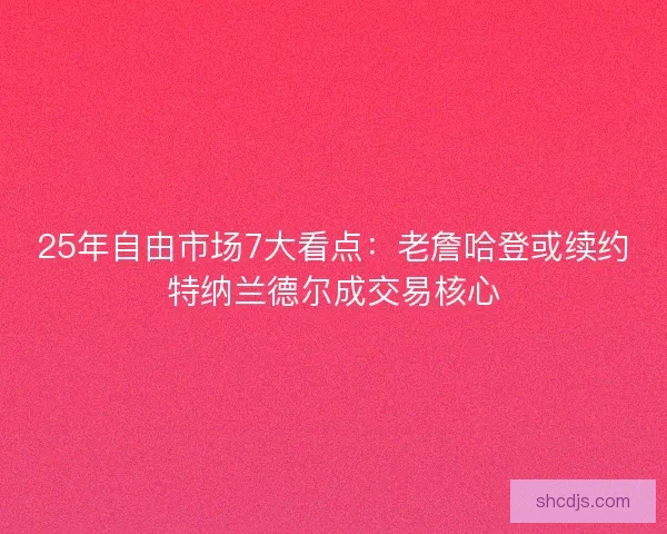 25年自由市场7大看点：老詹哈登或续约特纳兰德尔成交易核心